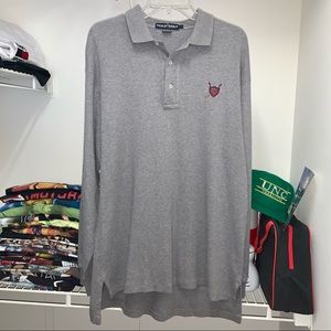 Vintage 90s Polo Golf Long Sleeve Henley Polo Shirt Mens Gray Large